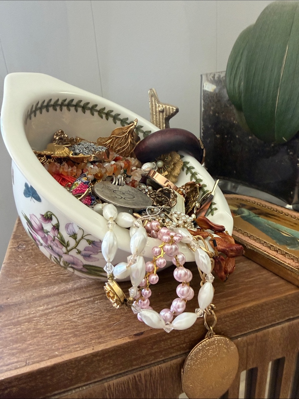 Bowl full of vintage do new wearable jewelry- beautiful!